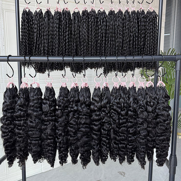 Crochet Feather Human Hair Extensions – No Glue No Heat Lightweight Protective Styl