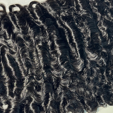 (3Bundles+5X5 HD Closure) Virgin Indian Curly Hair Bundles Double Drawn