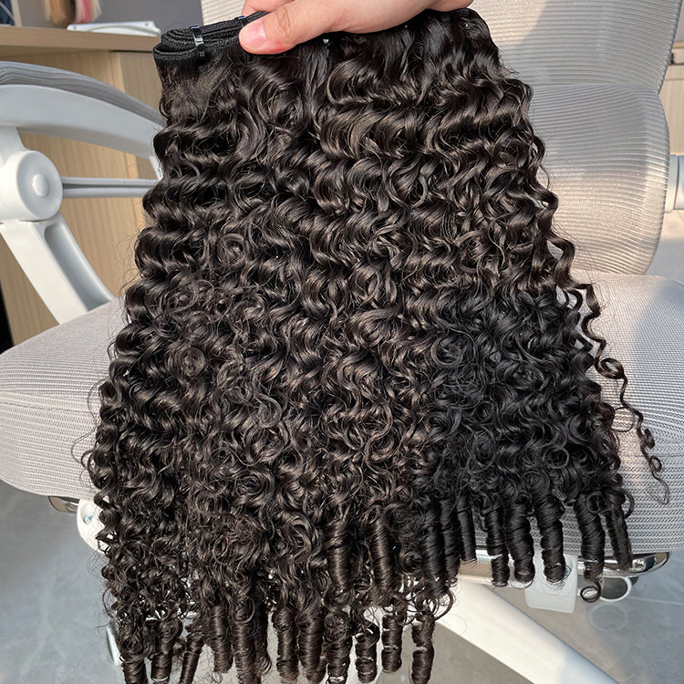 Eurasian Curly Double Drawn Hair Bundles