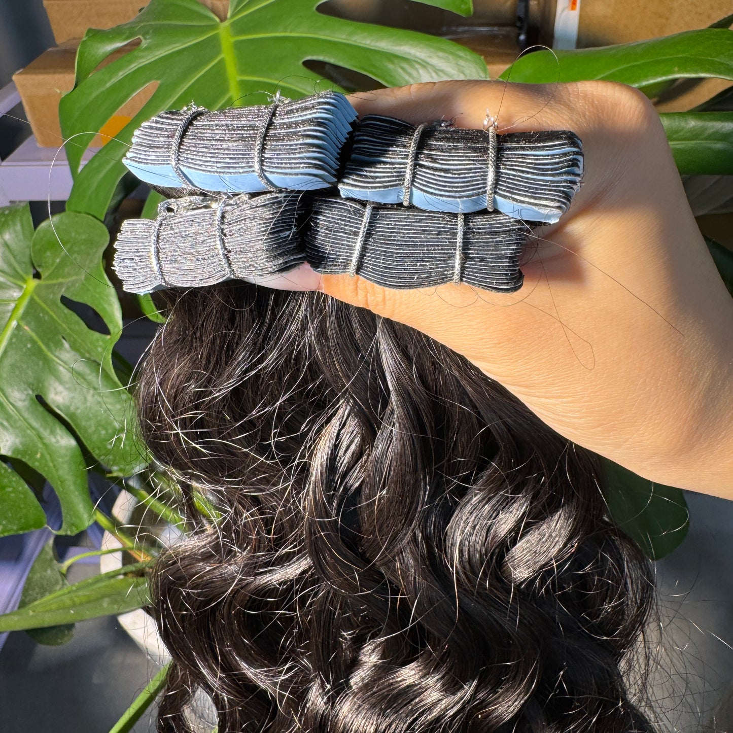natural wave Tape in Extensions