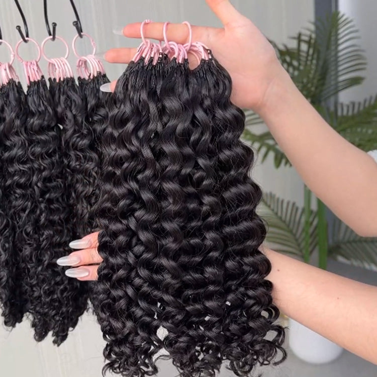 Crochet Feather Human Hair Extensions – No Glue No Heat Lightweight Protective Styl