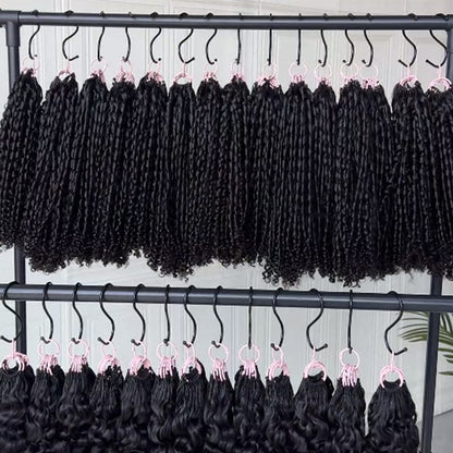 Crochet Feather Human Hair Extensions – No Glue No Heat Lightweight Protective Styl