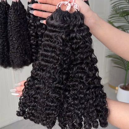 Crochet Feather Human Hair Extensions – No Glue No Heat Lightweight Protective Styl