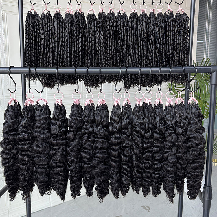 Crochet Feather Human Hair Extensions – No Glue No Heat Lightweight Protective Styl