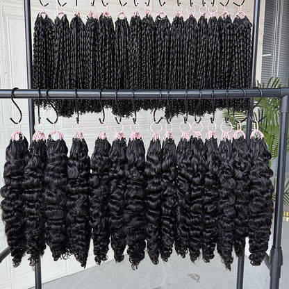 Crochet Feather Human Hair Extensions – No Glue No Heat Lightweight Protective Styl