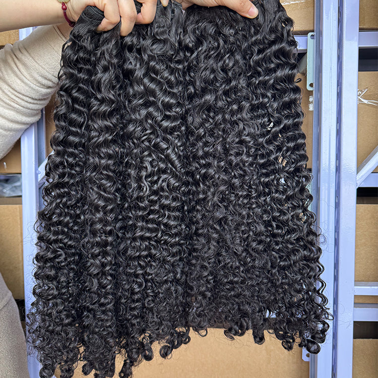 3 bundles human hair burmese curly bundles​