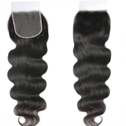 (3Bundles+5X5 HD Closure) Virgin Body Wave Hair Bundles Double Drawn