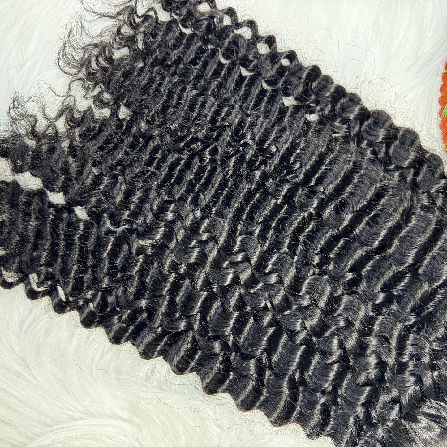 (3Bundles+5X5 HD Closure) Raw Kinky Curly Hair Bundles Double Drawn