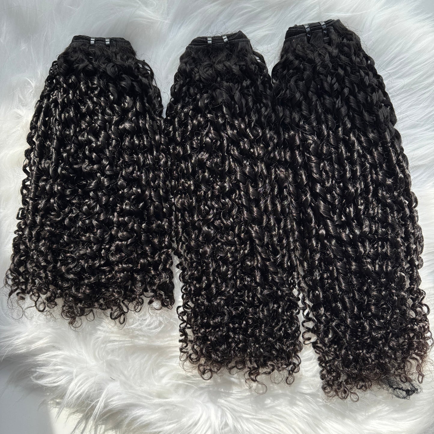 (3Bundles+5X5 HD Closure) Raw Pixie Curly Hair Bundles Double Drawn