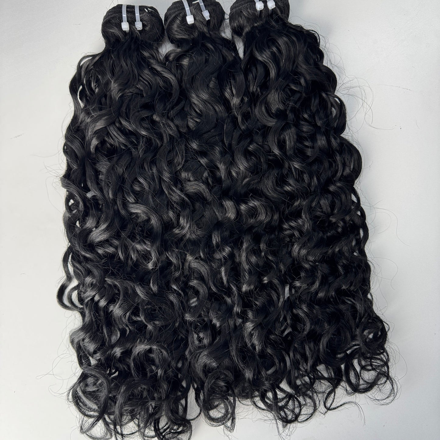 (3Bundles+5X5 HD Closure) Virgin Natural Wave Hair Bundles Double Drawn