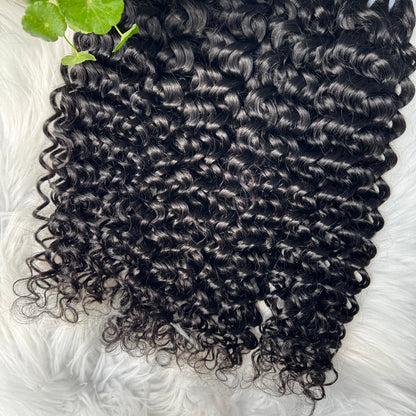 (3Bundles+5X5 HD Closure) Virgin Water Wave Hair Bundles Double Drawn