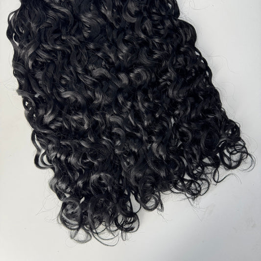 (3Bundles+5X5 HD Closure) Virgin Natural Wave Hair Bundles Double Drawn