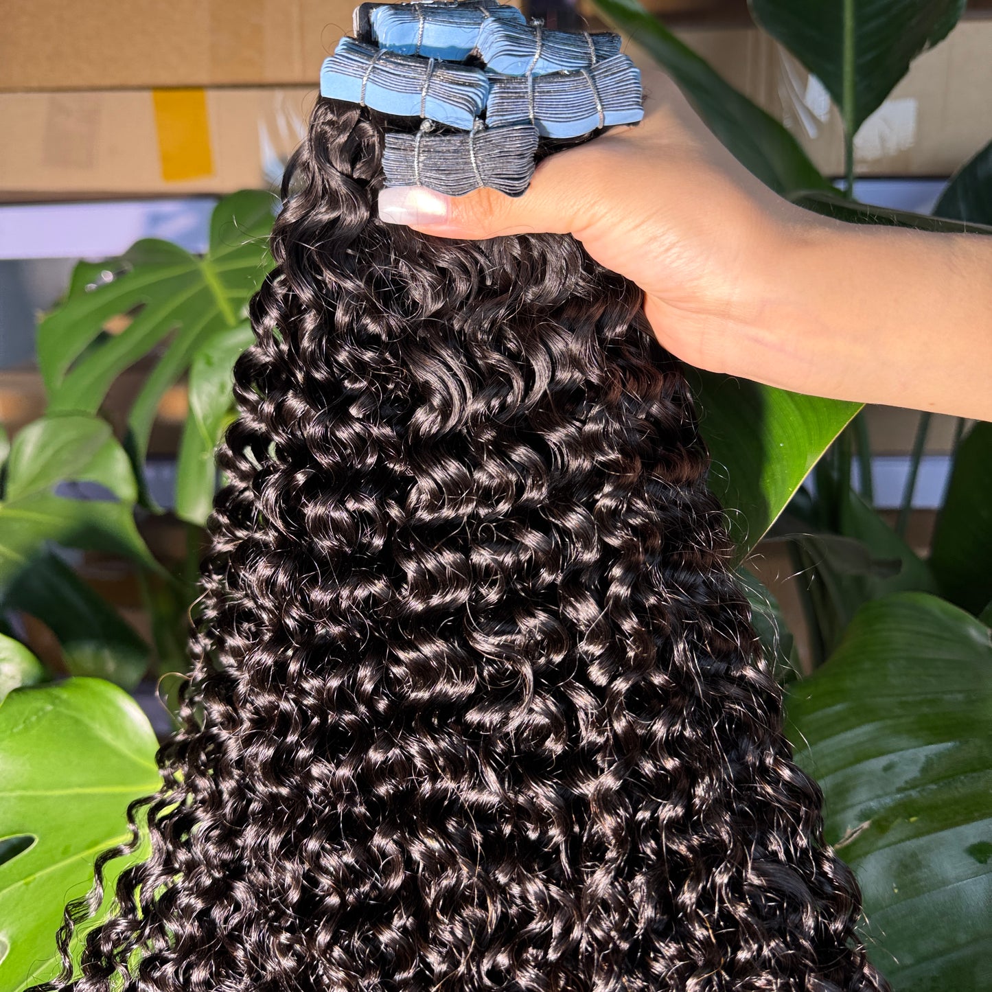 deep curly Tape in Extensions