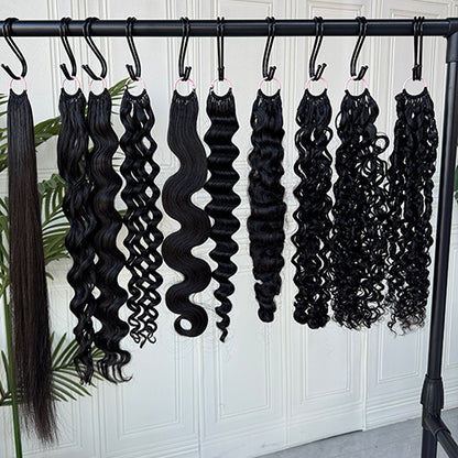 Wholesale Crochet Feather Raw Human Hair Extensions