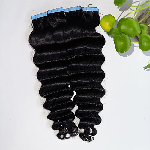 loose deep wave Tape in Extensions