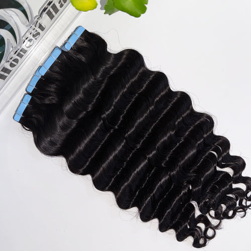 loose deep wave Tape in Extensions