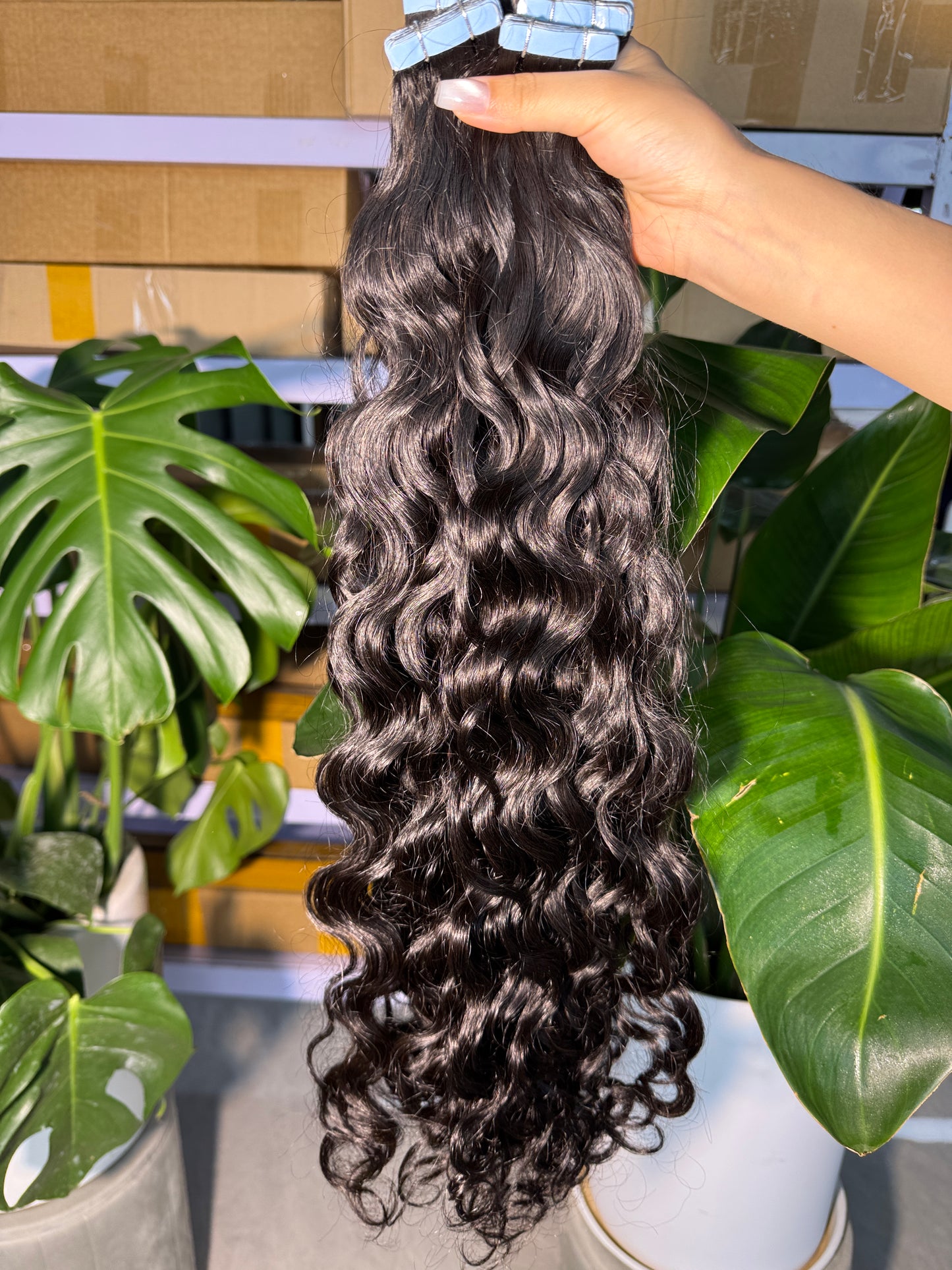 natural wave Tape in Extensions